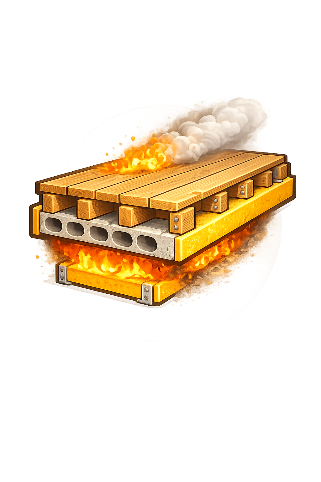 Encoffrement coupe-feu plancher bois - Sécurité structurelle